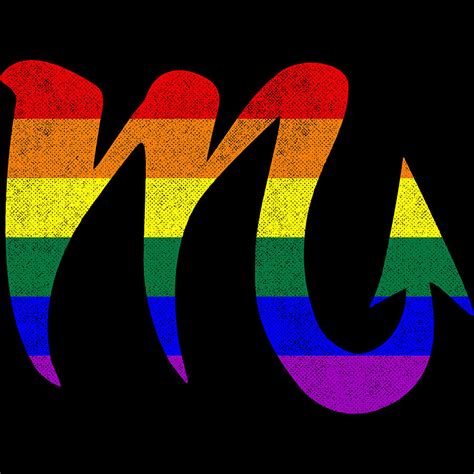 lgbtq gay pride flag scorpio zodiac sign digital art by patrick hiller