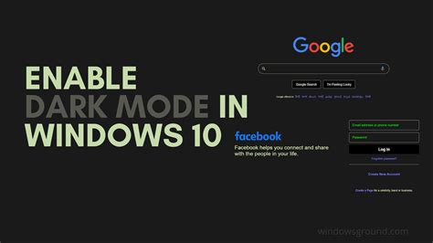 enable dark mode  google chrome facebook   windows   apps needed