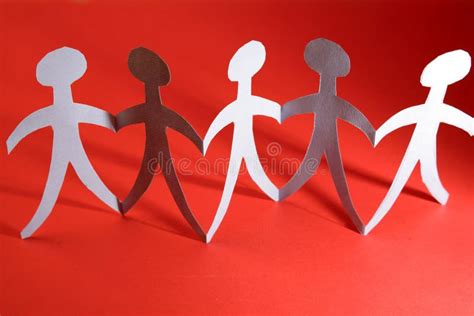 paper chain people stock image image  chain family