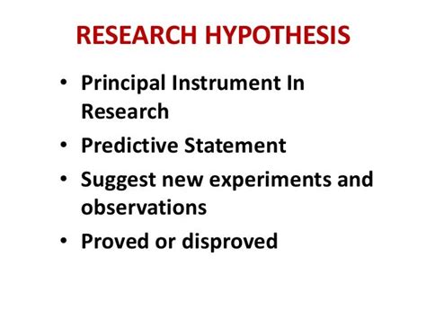 research hypothesis