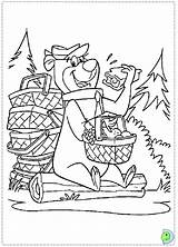 Dinokids Yogi Bear Coloring Close sketch template