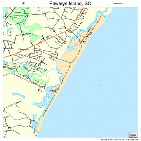 pawleys island south carolina street map