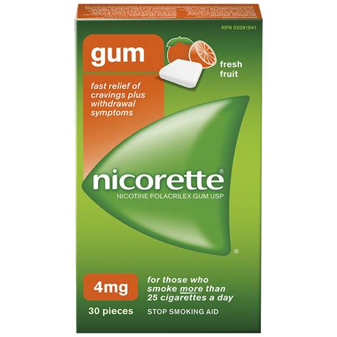 nicorette mg frfruit gum