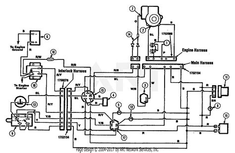 troy bilt pony ignition switch wiring diagram alternator