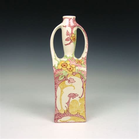 zuid holland gouda  pottery vase ca  art decor vintage pottery art nouveau