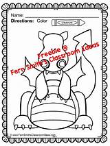 Dragon Fairy Fern Tale Fun Color Smith Freebie Classroom Friday Themed Printable sketch template