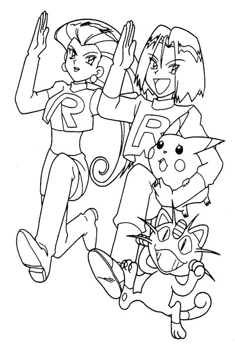 pokemon girls  pikachu anime coloring page printable
