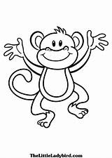 Monkey Clipart Coloring Pages Wikiclipart sketch template