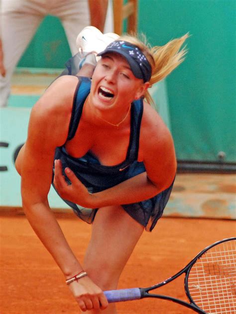 Maria Sharapova Nipple Slips And Downblouse On Court Paparazzi Pictures
