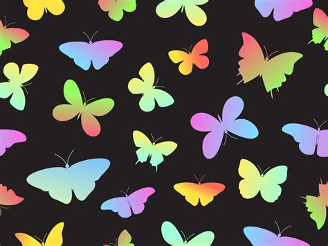 vector illustration  seamless colorful butterfly pattern background