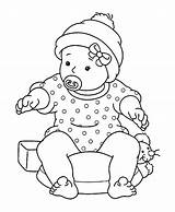 Coloring Baby Shower Pages Kids Library Clipart Doll Drawing sketch template