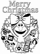 Coloring Christmas Pages Elmo Printable Merry Kids Print Colouring Color Xmas Sesame Street Sheet Face Popular sketch template
