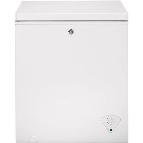 Ge Garage Ready 5 0 Cu Ft Manual Defrost Chest Freezer In White – Ex