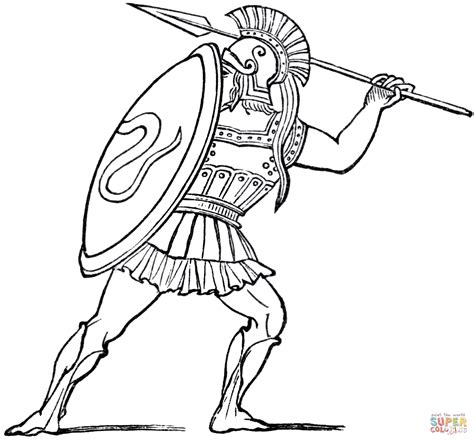 spartan warrior coloring page  printable coloring pages