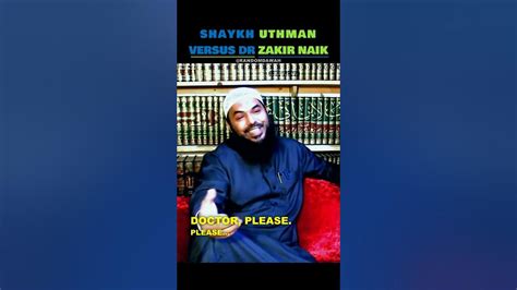 Shaykh Uthman Responds To Dr Zakir Naik About Masturbation Youtube