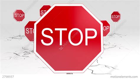 stop sign animation stock animation