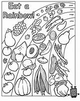 Coloring Pages Healthy Food Health Kids Rainbow Eat Nutrition Preschool Printable Activities Chain Learning Eating Foods Habits Worksheets Vegetables Print sketch template