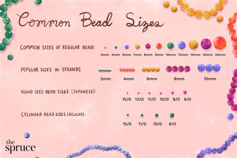 bead size chart printable