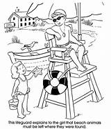 Coloring Lifeguard Pages Kids Sheets Drawing Colouring Chair Summer Printable Beach Stand Sheet Adult Books Color Getcolorings Print Dover Publications sketch template