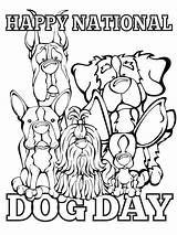 Coloring Dog National Pages Happy Colouring Printable Color Sheets Dogs Adult Books Book Crafts Celebrate Portuguese Water Kids Animal Template sketch template