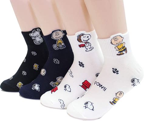 amazoncom evei  peanuts snoopy cartoon  series womens original socks snoopypairs