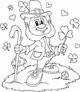 Coloring Pages Leprechaun Irish Shamrocks Printable Color Kids Ireland Everywhere Friendly Cute Adults St Kidsplaycolor Valentines Colouring Sheets Patricks Print sketch template