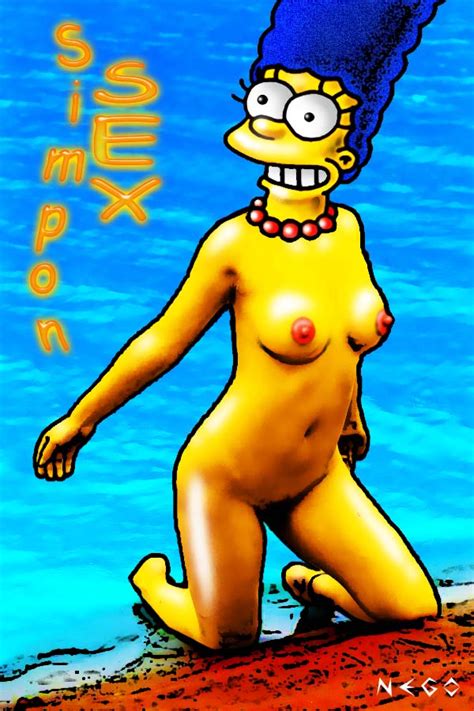 rule 34 beach breasts color day female female only front view human kneeling marge simpson