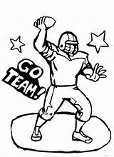 Coloring Football Pages Player Jersey Blank American Kids Print Color Printable Pose Winning His Sports Library Clipart Popular sketch template