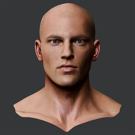 realistic male head model