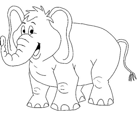 print  teaching kids  elephant coloring pages