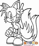 Tails Coloring Pages Sonic Prower Miles Kids Super Print Printable sketch template