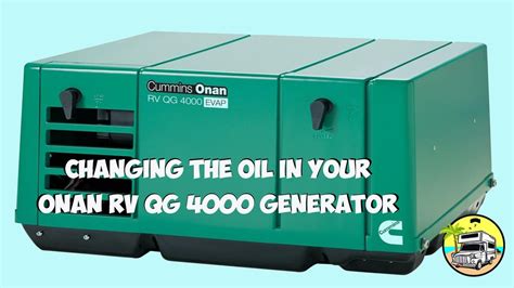 onan rv qg  generator oil change  easy      rv life youtube