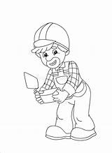 Worker Coloring Illustration Plate Construction Children Preview sketch template