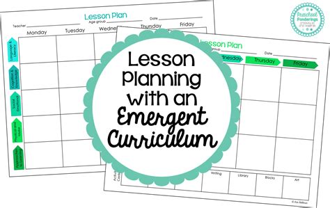 preschool ponderings lesson planning   emergent curriculum