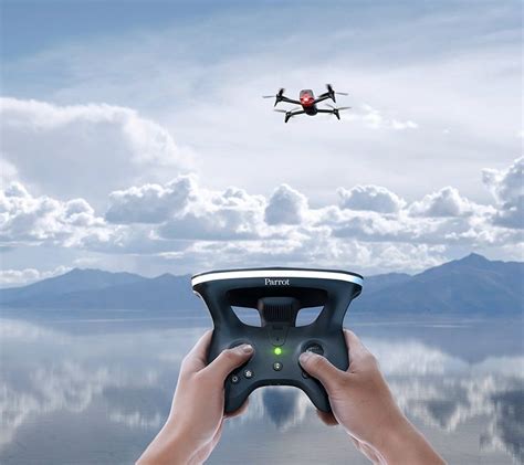 parrot pack drone quadricoptere bebop  lunette fpv skycontroller  blancnoir fpv