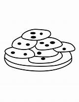 Coloring Pages Printable Cookie Cookies Kids Chip Chocolate Popular sketch template
