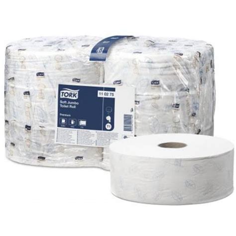 tork premium soft jumbo toilet roll  ply white mm core  calabash mint