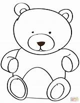 Bear Teddy Coloring Pages Colouring Drawing Printable Print Kids Simple Sleeping Baby Outline Color Bears Template Kid Pic Clipart Book sketch template