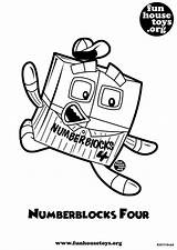 Numberblocks Printable Funhousetoys sketch template