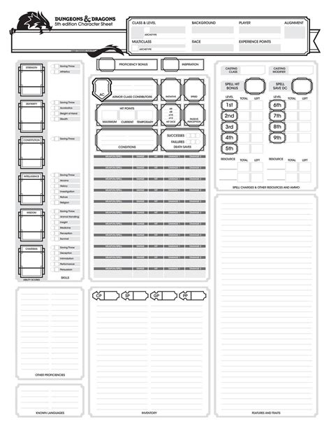blocky  ornate   basic setup dnd character sheet