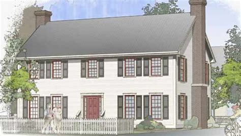 classic colonial post  beam plan  davis frame company timber frame house plans