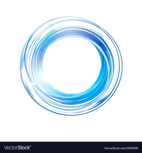 Abstract Blue Circle Banner Logo Design Template Vector Image