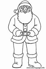 Santa Body Coloring Claus Pages Christmas Printable Template Boots Color sketch template