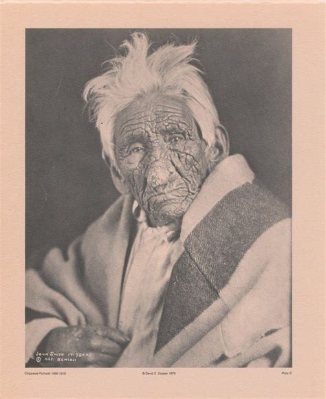 Vintage 1890 1910 Chippewa Portraits Native American Indian Print Plate D