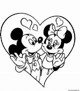 Coloring Disney Pages Valentine Mickey Couple Valentines Princess Printable Coloriage Mouse 5c80 Color Print Imprimer Minnie Miki Dessin Kids Heart sketch template