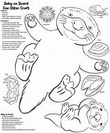 Coloring Otter Pages Davemelillo Sea sketch template
