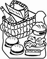 Picnic Coloring Pages Clipart Basket Blanket Drawing Colouring Crayola Printable Food Preschool Picnics Clip Family Kids Color Book Colour Dibujos sketch template