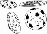Coloring Cookie Chocolate Chip Cookies Chips Pages Drawing Color Colouring Printable Sweet Kids Sheets Decoration Getcolorings Monster Clipart Getdrawings Print sketch template
