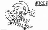 Sonic Skateboard Coloring Pages Hedgehog Printable Kids Color Print sketch template