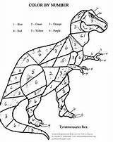 Number Color Coloring Pages Kids Dino Dinosaur Numbers Boys Printable Dinosaurs Printables Activities Rex Worksheets Trex Colour Colouring Jurassic Rocks sketch template